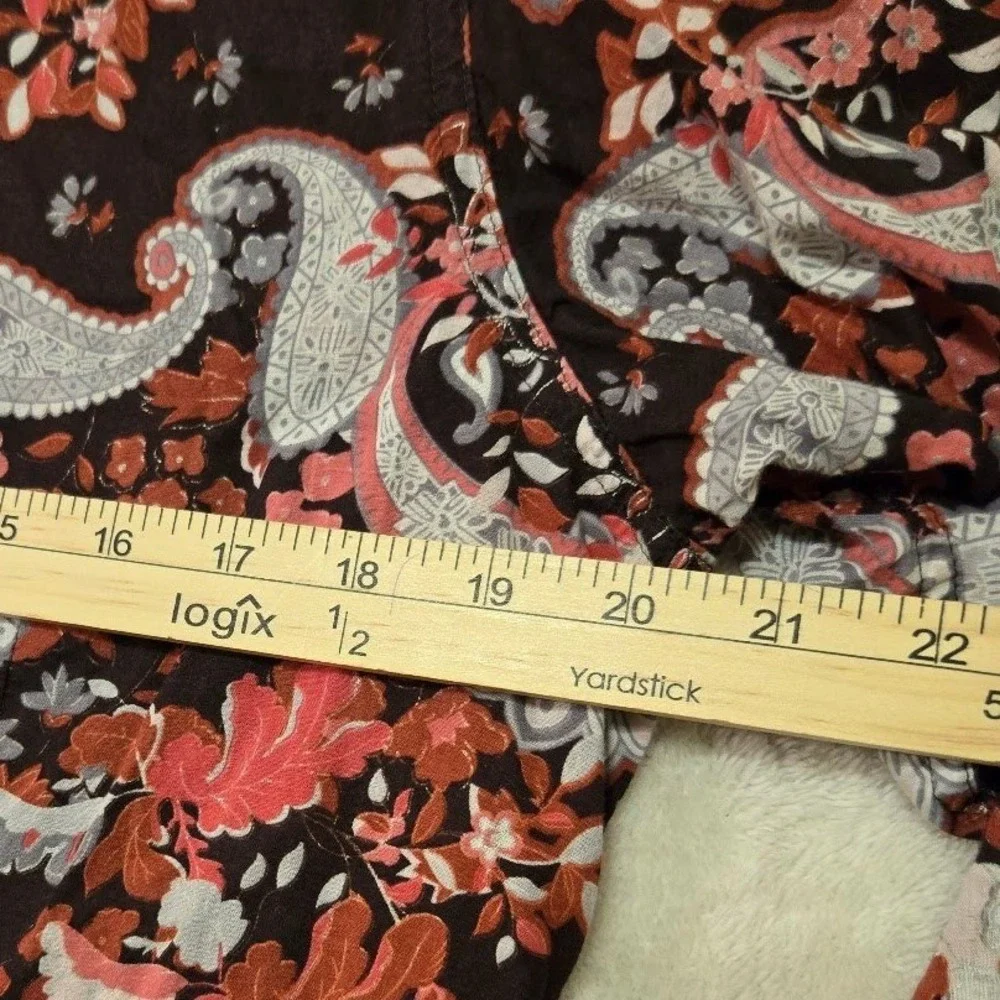 Ariat Womens Paisley Floral Snap Front Shirt Cotton Western Casual Large - Picture 7 of 9